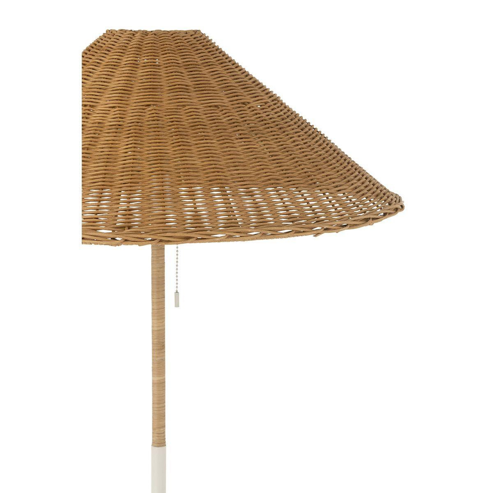 Voir la diapositive 4 : J-LINE Lampadaire en rotin  preston  154cm naturel & blanc