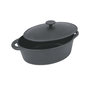 Voir la diapositive 1 : Crealys Cocotte Crealys Gourmet 9 litres noire ovale