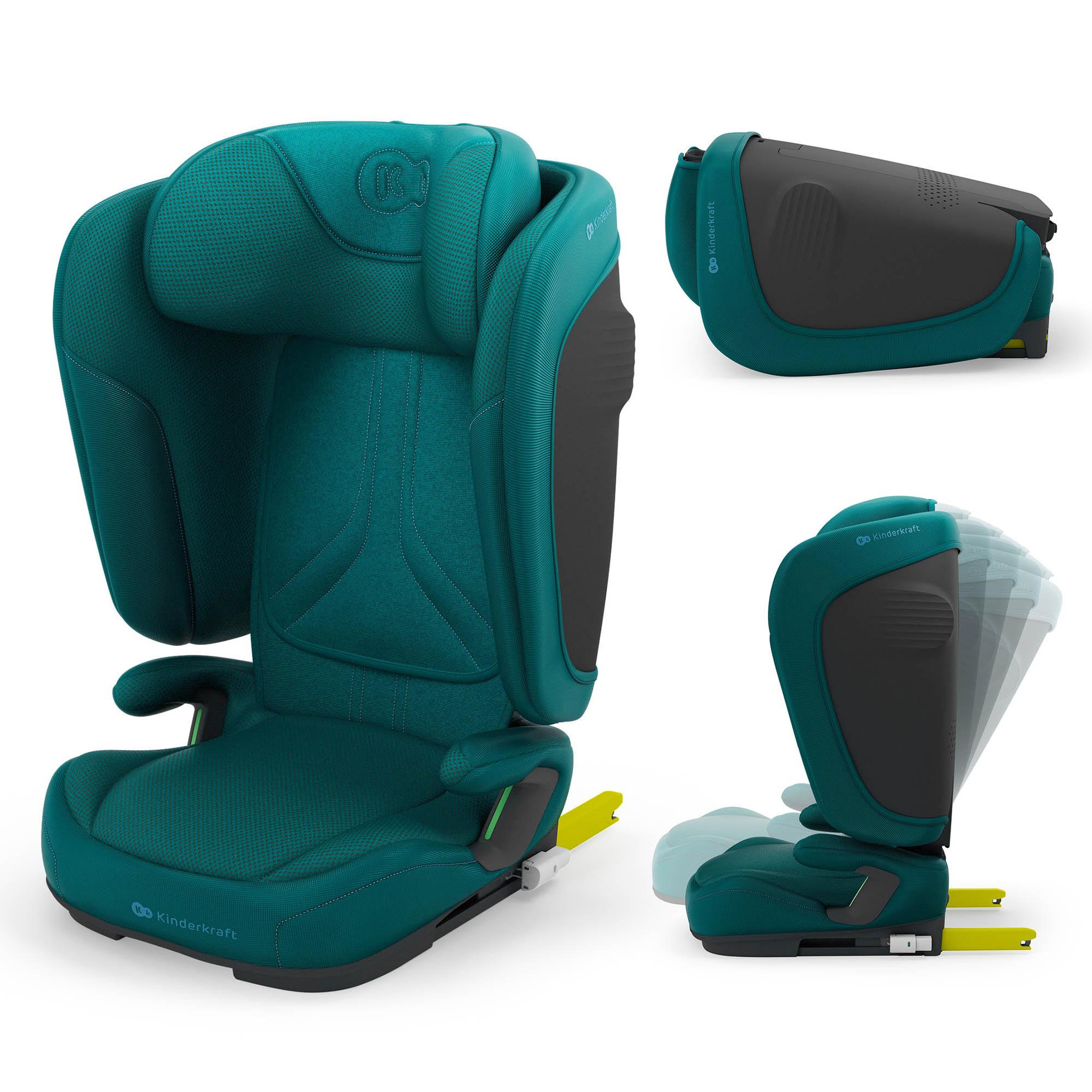 Voir la diapositive 1 : KINDERKRAFT Siège auto isofix pliable avec protection