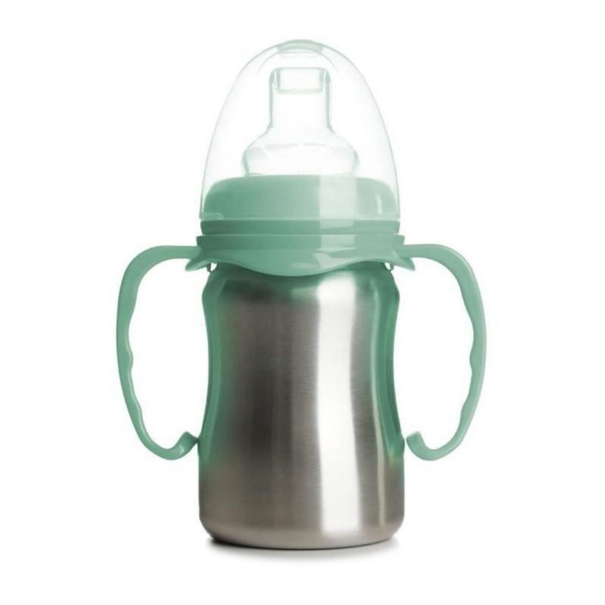 THERMOBABY Tasse d'apprentissage - THERMOBABY - Inox - 180 ml - Vert Cactus - Ergonomique et anti-fuites