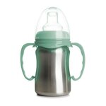 THERMOBABY Tasse d'apprentissage - THERMOBABY - Inox - 180 ml - Vert Cactus - Ergonomique et anti-fuites
