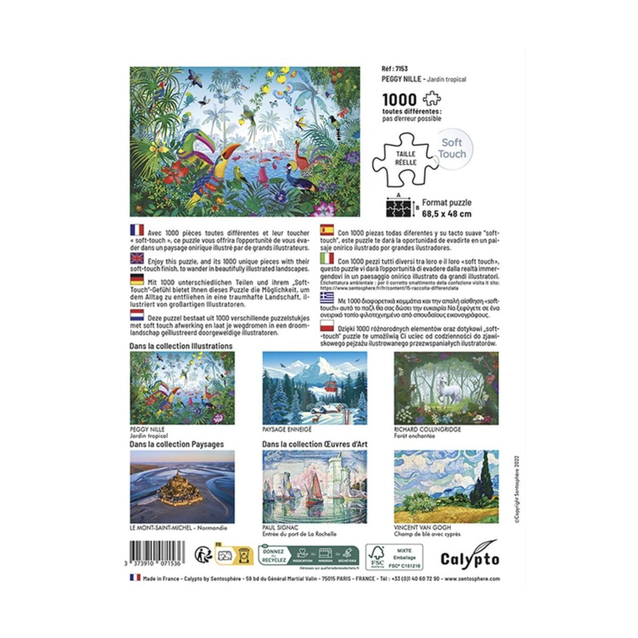 Voir la diapositive 2 : Sentosphere Puzzle 1000 pieces - Jardin tropical - Peggy Nille