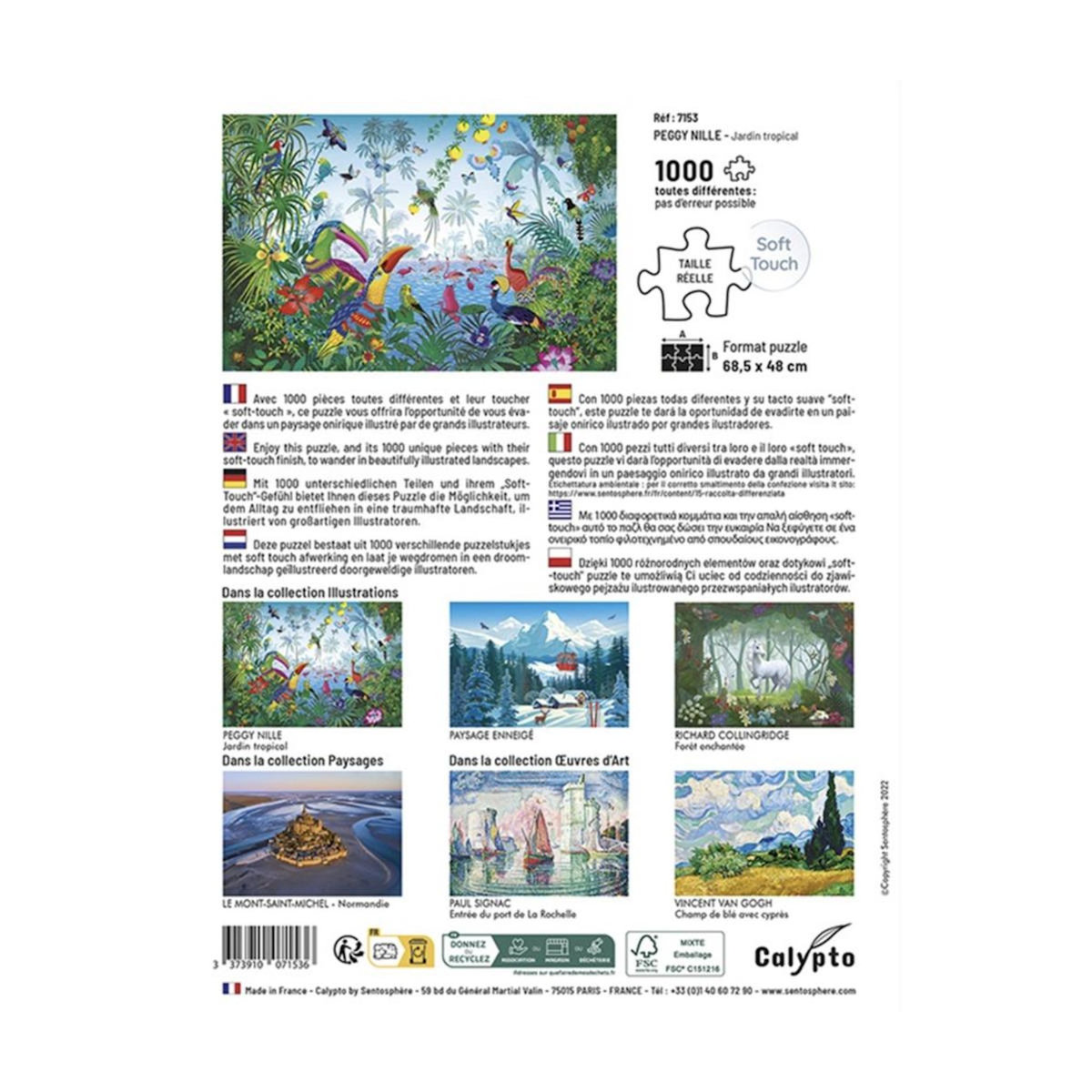 Sentosphere Puzzle 1000 pieces - Jardin tropical - Peggy Nille