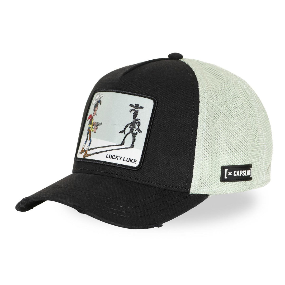 CAPSLAB Casquette premium trucker avec filet effet usé Lucky Luke  Fresh Luky