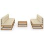 Voir la diapositive 3 : VIDAXL Salon de jardin 8 pcs avec coussins Bois de pin massif