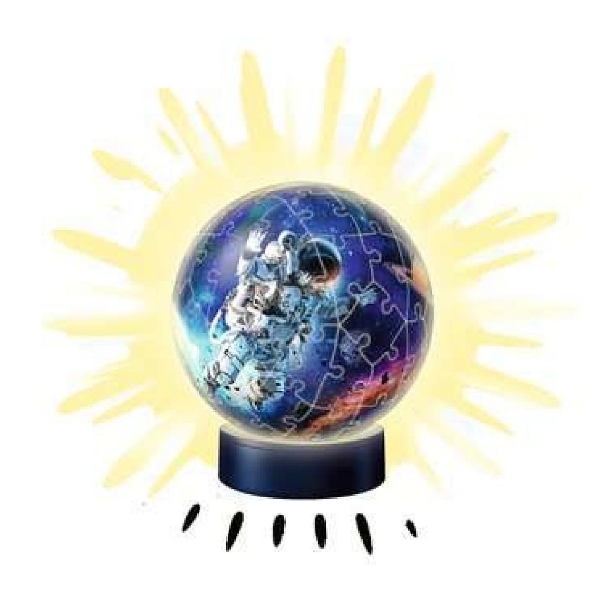 RAVENSBURGER Puzzle 3D Ball 72 p illumine - Les astronautes