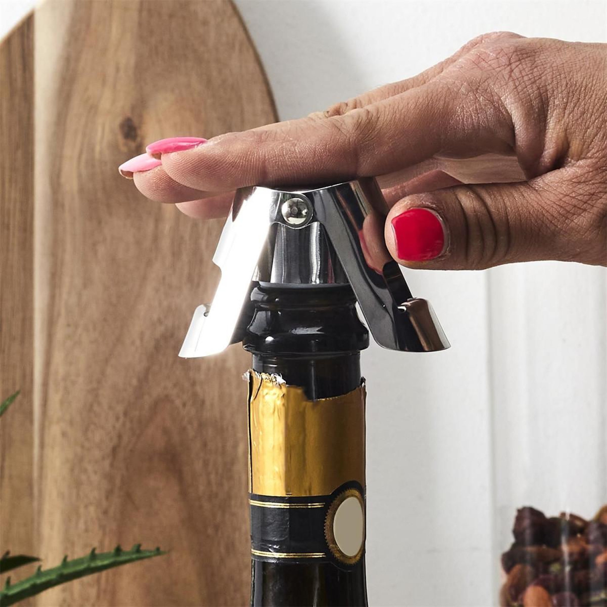 Voir la diapositive 5 : COOK CONCEPT Bouchon de vin inox  effervescent  5cm argent