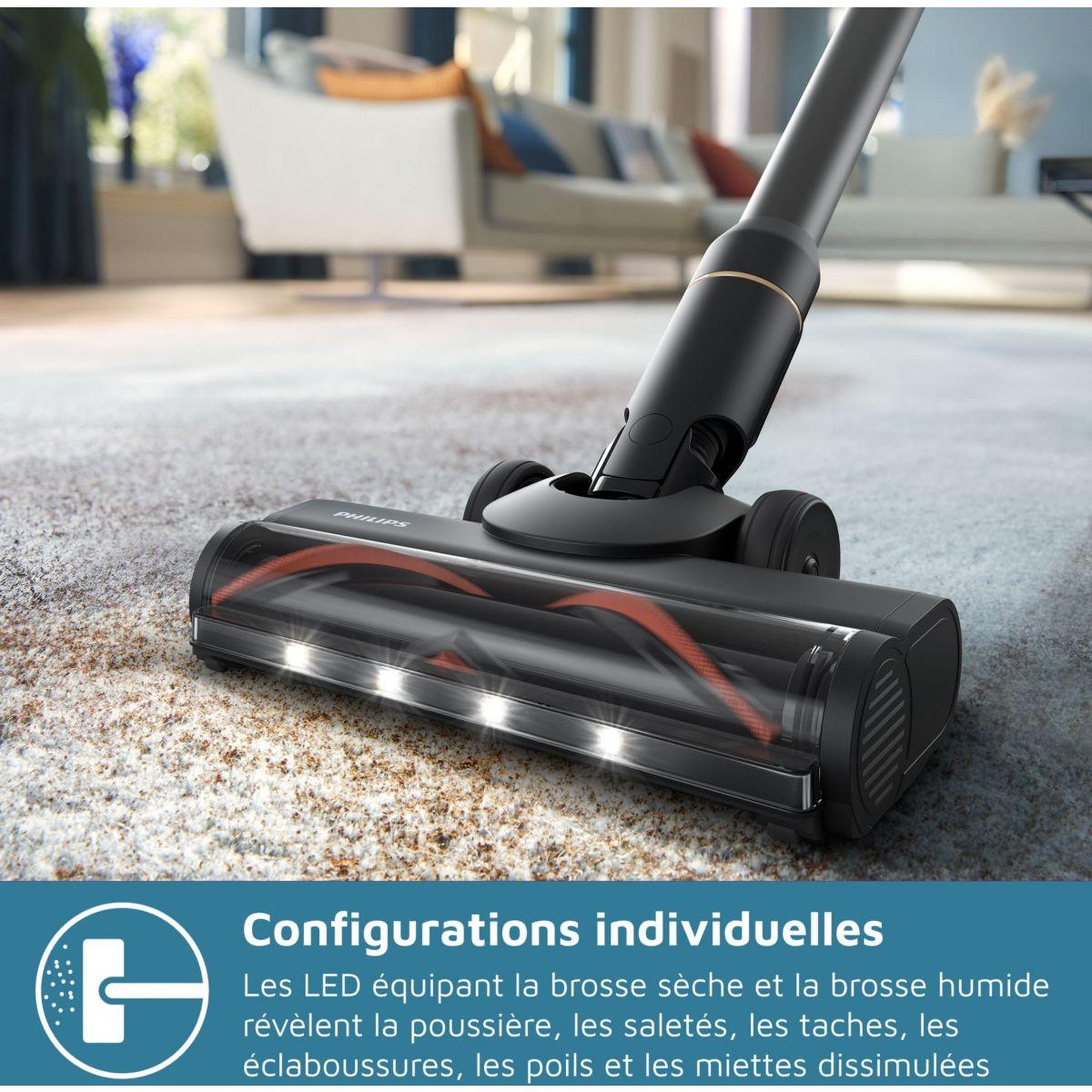 Voir la diapositive 4 : Philips Aspirateur laveur AquaTrio XW7264/11 série 7000