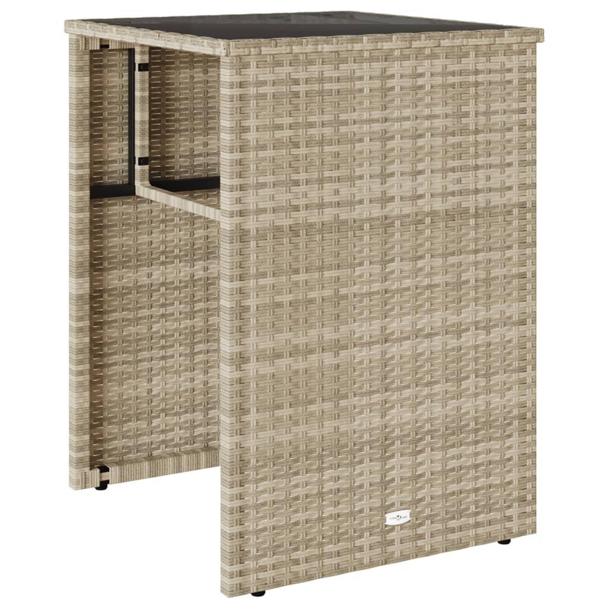 Voir la diapositive 4 : VIDAXL Ensemble de bistro 3 pcs et coussins gris clair resine tressee