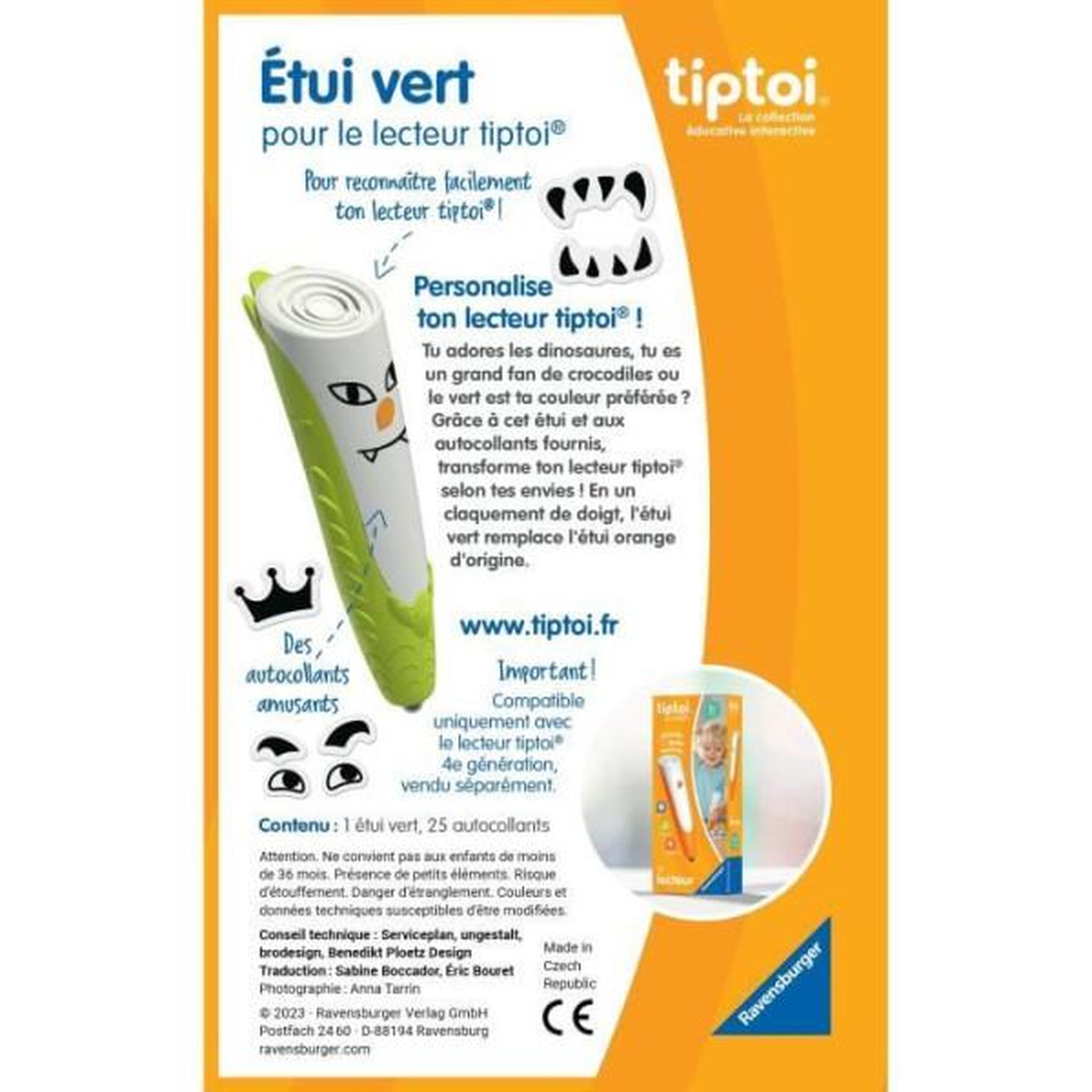 Voir la diapositive 2 : RAVENSBURGER Tiptoi etui vert, pour lecteur tiptoi (non inclus) 00000182, des 3 ans, ravensburger