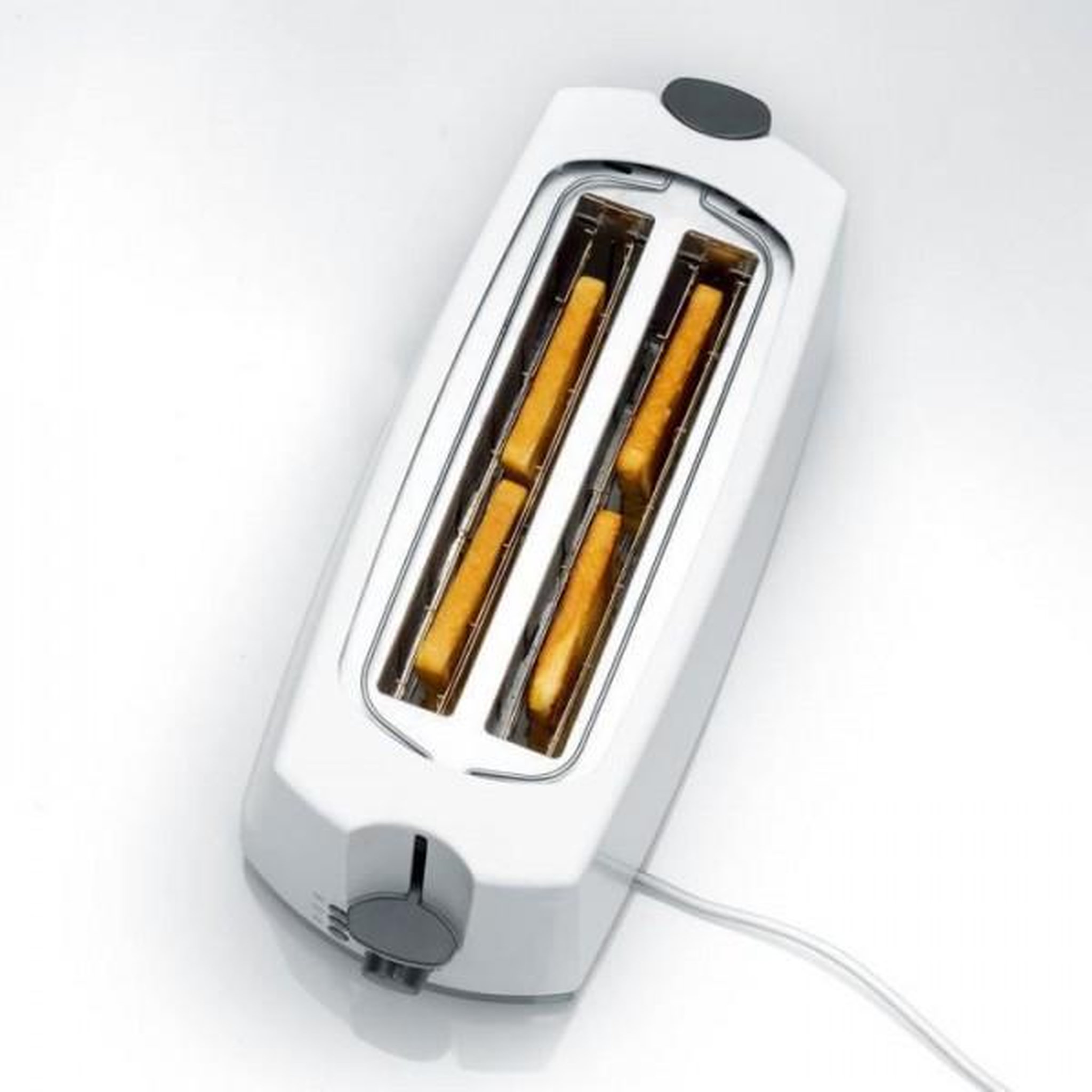 Voir la diapositive 2 : SEVERIN Grille Pain - Toaster Electrique  SEVERIN AT2234 - 2 fentes longues pour 4 tranches - Fonction décongélation - Support viennoiseries