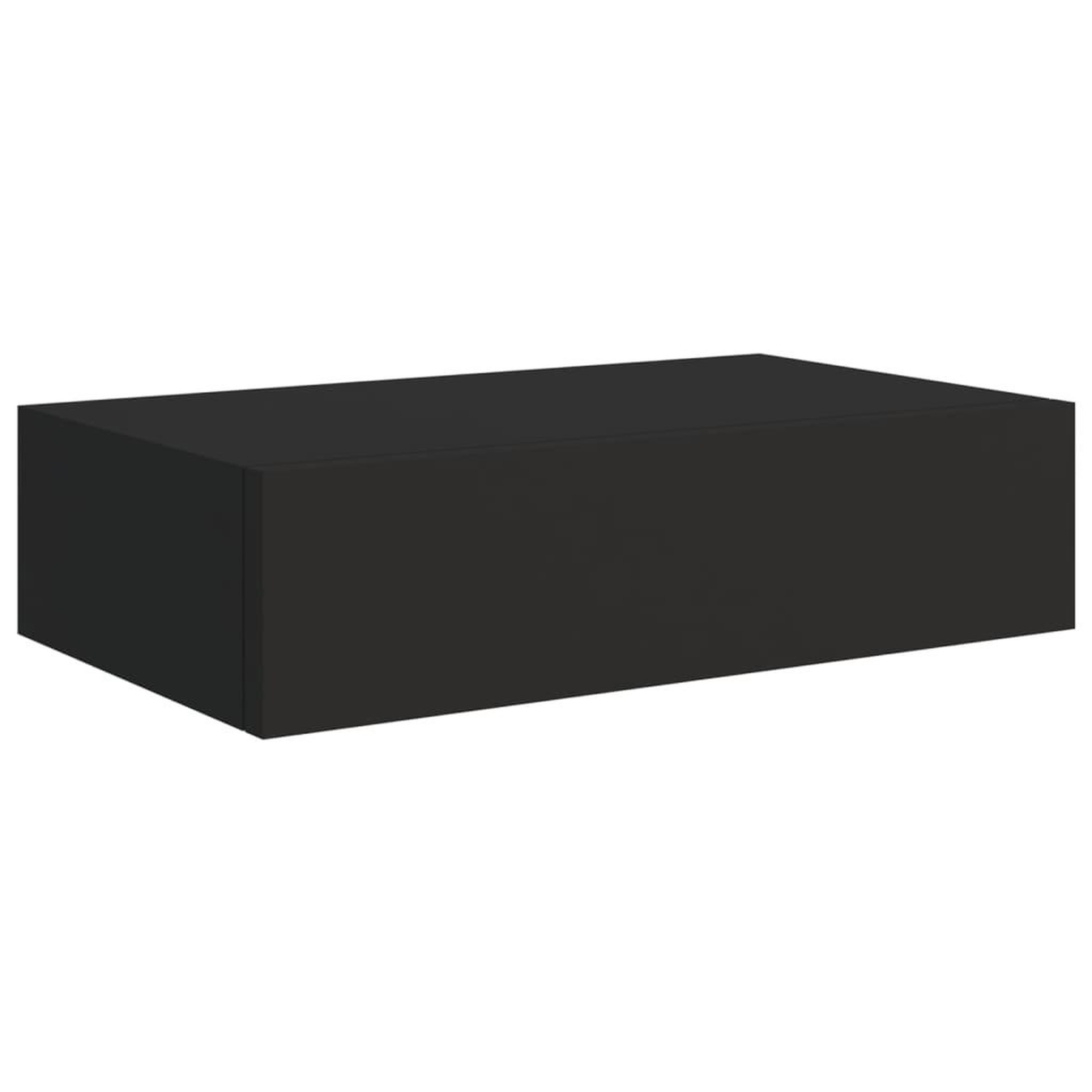 Voir la diapositive 2 : VIDAXL Etagere a tiroir murale noir 40x23,5x10 cm MDF