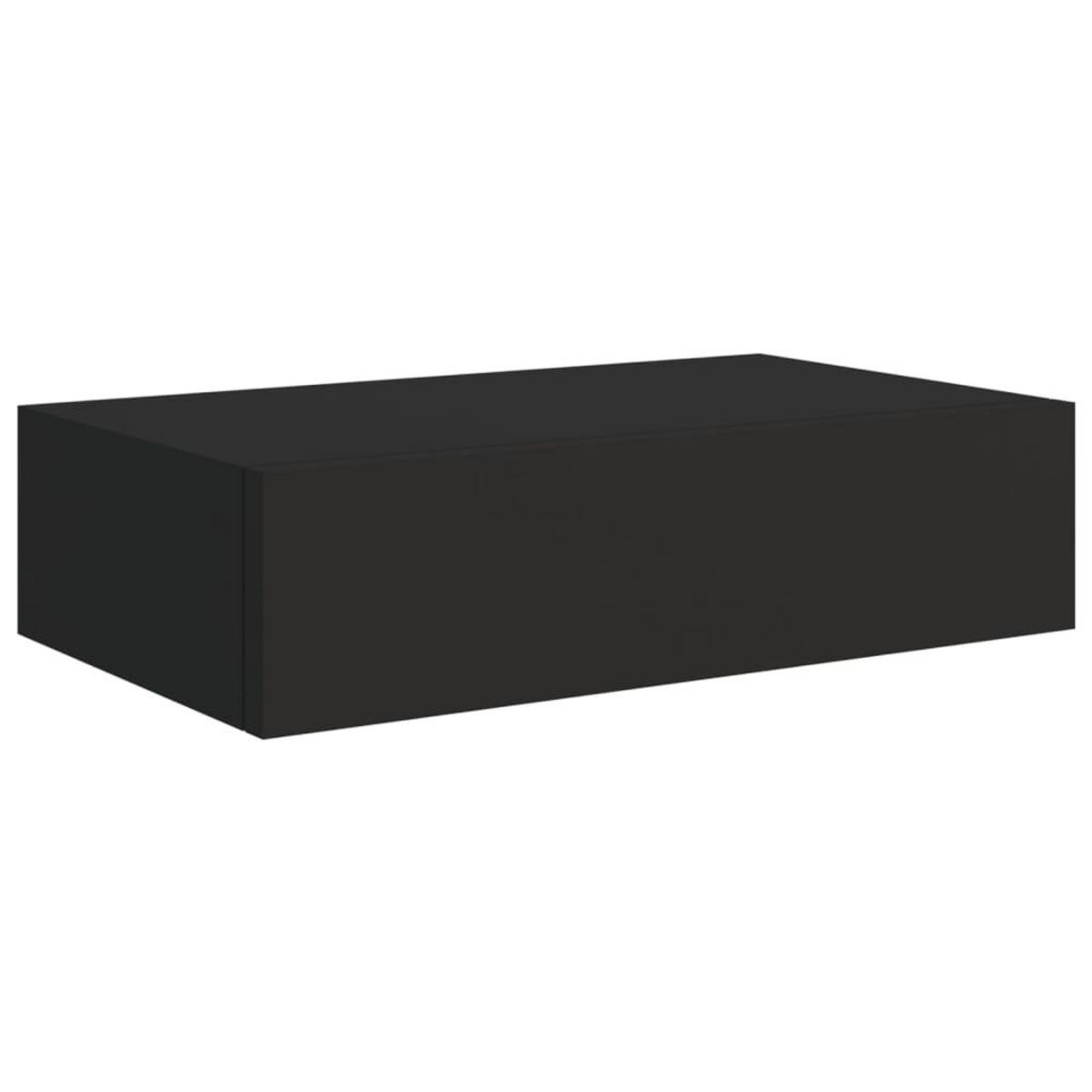 VIDAXL Etagere a tiroir murale noir 40x23,5x10 cm MDF
