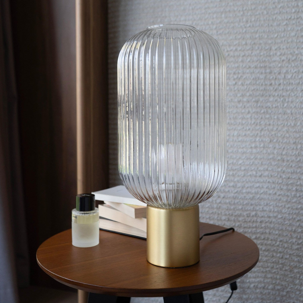 Rendez vous déco Lampe à poser en verre cannelé-Lou