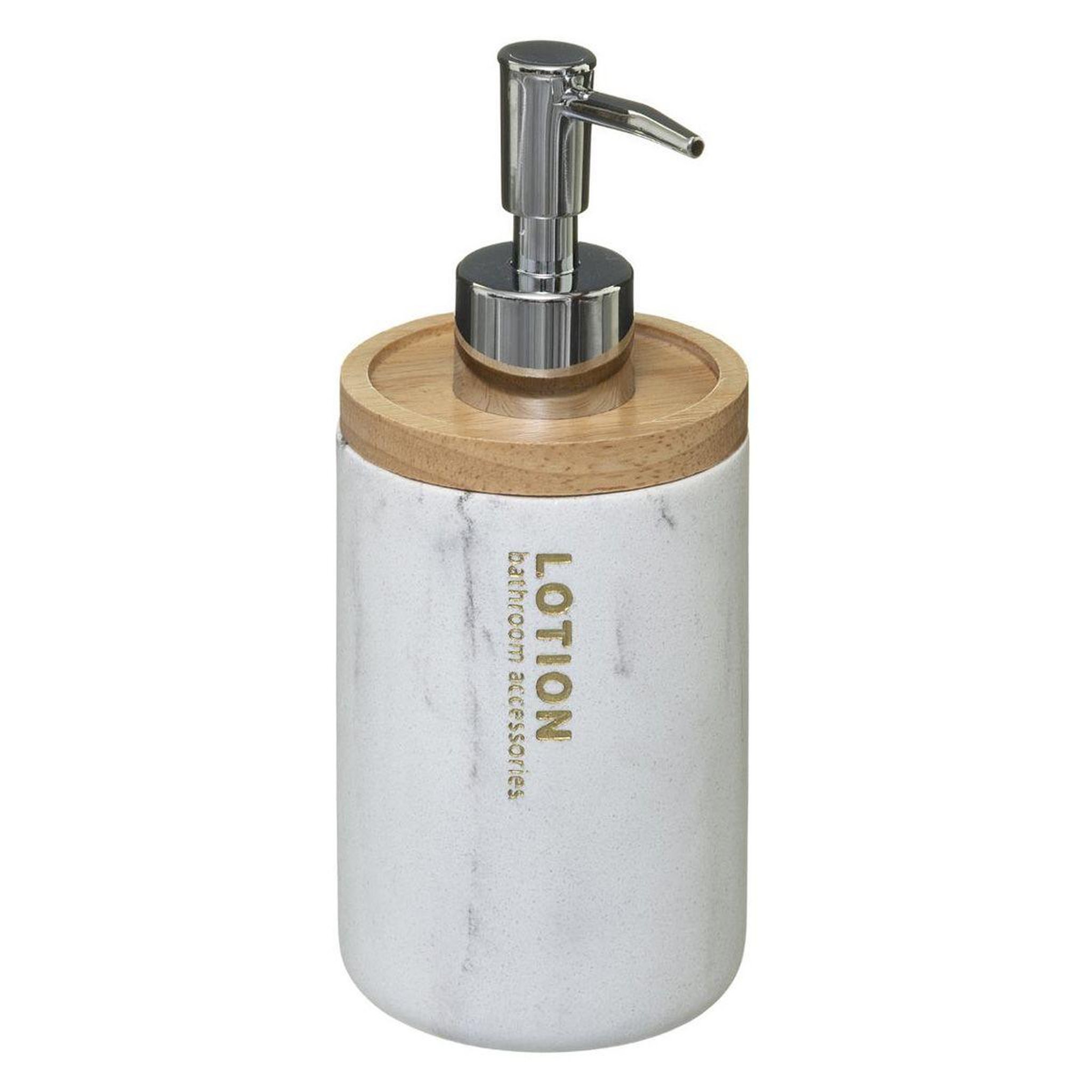 Voir la diapositive 1 : FIVE Distributeur de Savon en Bambou  Léa  17cm Blanc