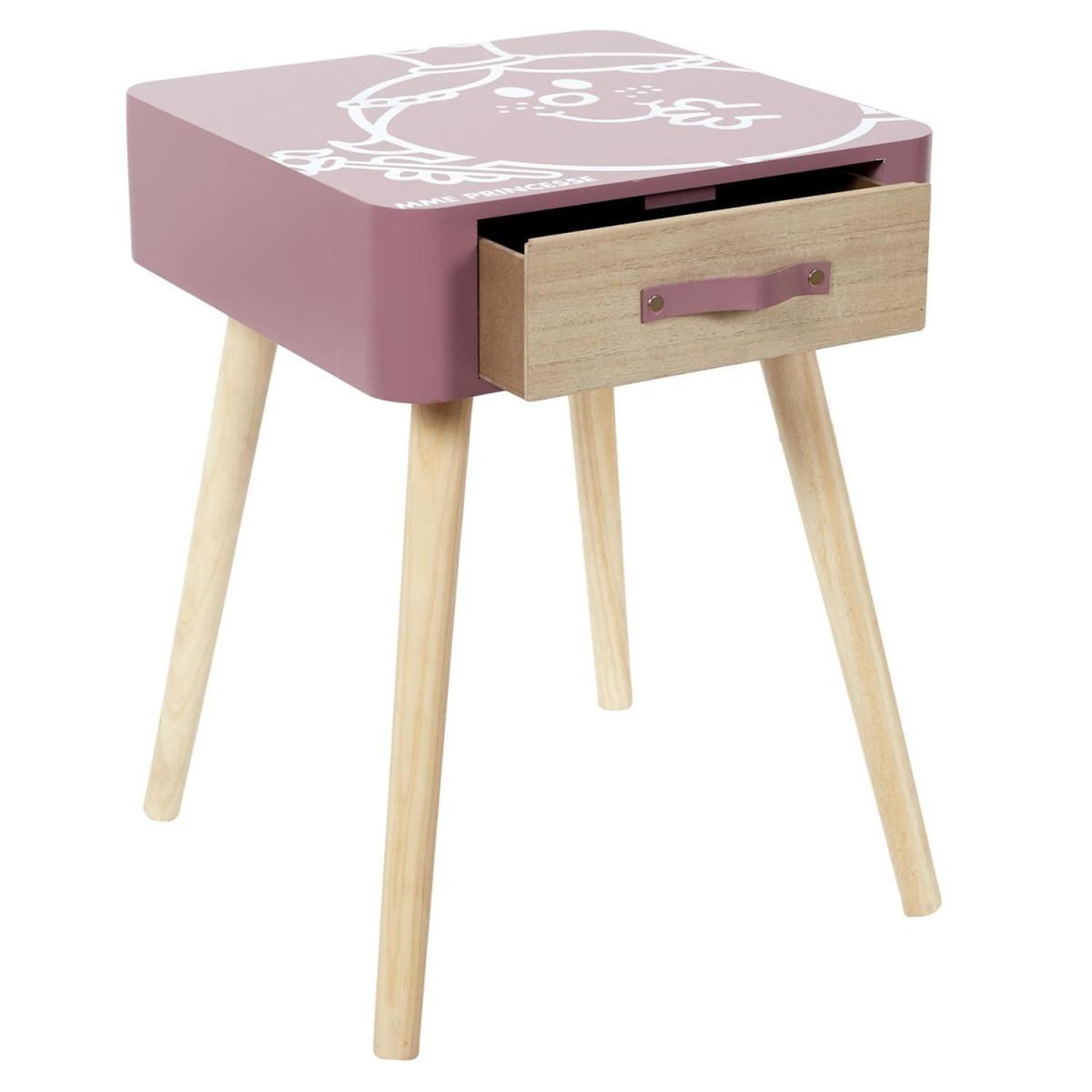 Voir la diapositive 3 : The Home Deco Factory Table de Chevet  Madame Princesse  48cm Rose