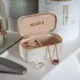 SLOYA Mini boîte à bijoux velours blanc coton