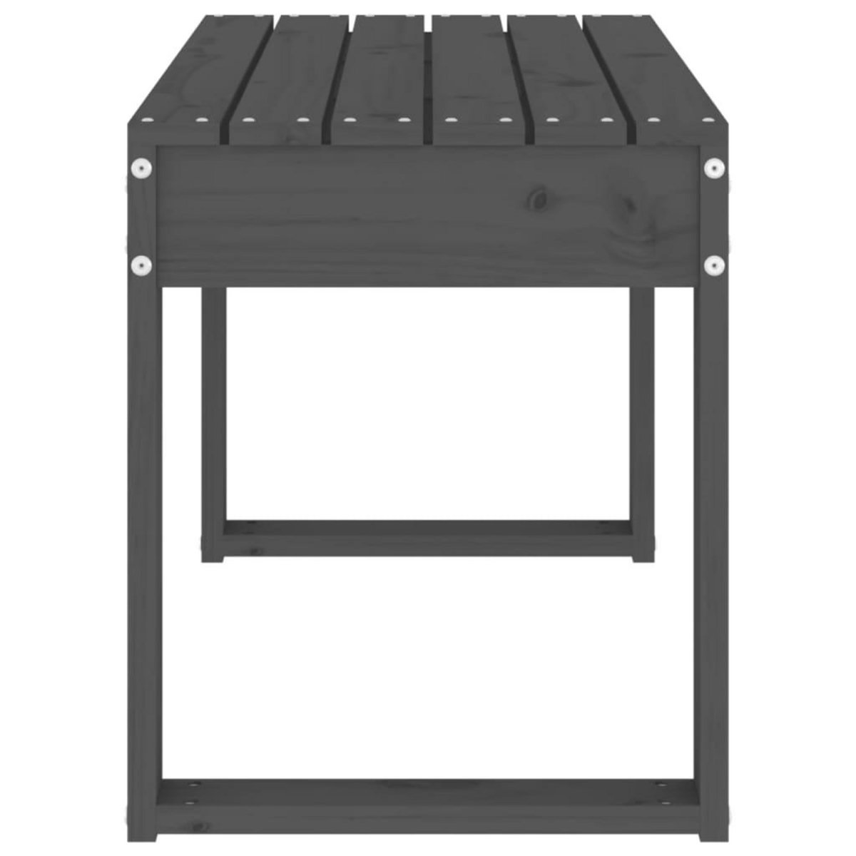 VIDAXL Banc de jardin gris 80x38x45 cm bois massif de pin