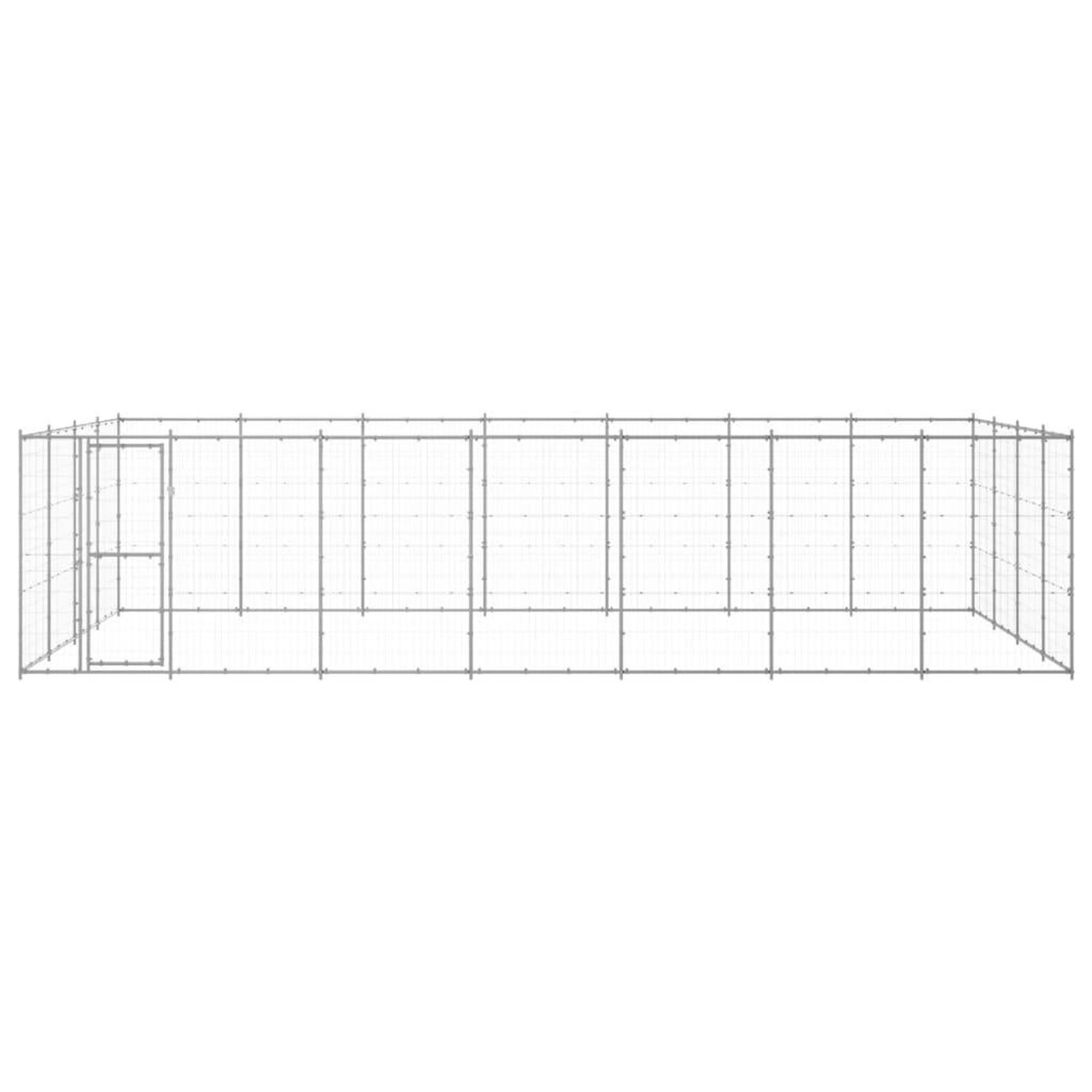 Voir la diapositive 2 : VIDAXL Chenil exterieur Acier galvanise 33,88 m²