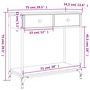 Voir la diapositive 6 : VIDAXL Table console chene sonoma 75x34,5x75 cm bois d'ingenierie
