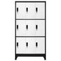 Voir la diapositive 2 : VIDAXL Armoire a casiers Anthracite et blanc 90x45x180 cm Acier