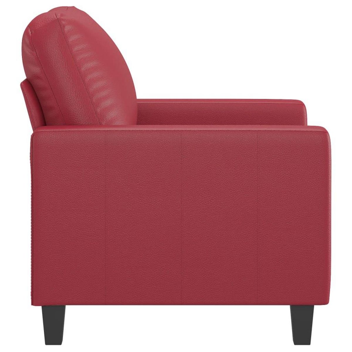 VIDAXL Fauteuil Rouge bordeaux 60 cm Similicuir