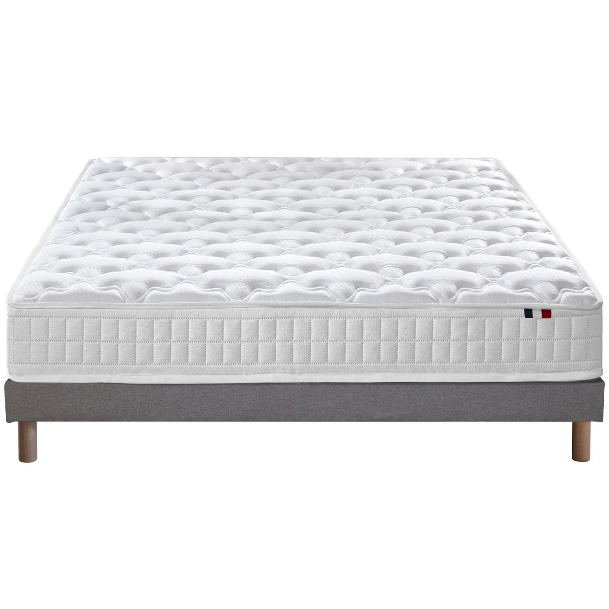 IDLITERIE Pack literie complet ASTRE : matelas, sommier, couette et oreillers, made in France
