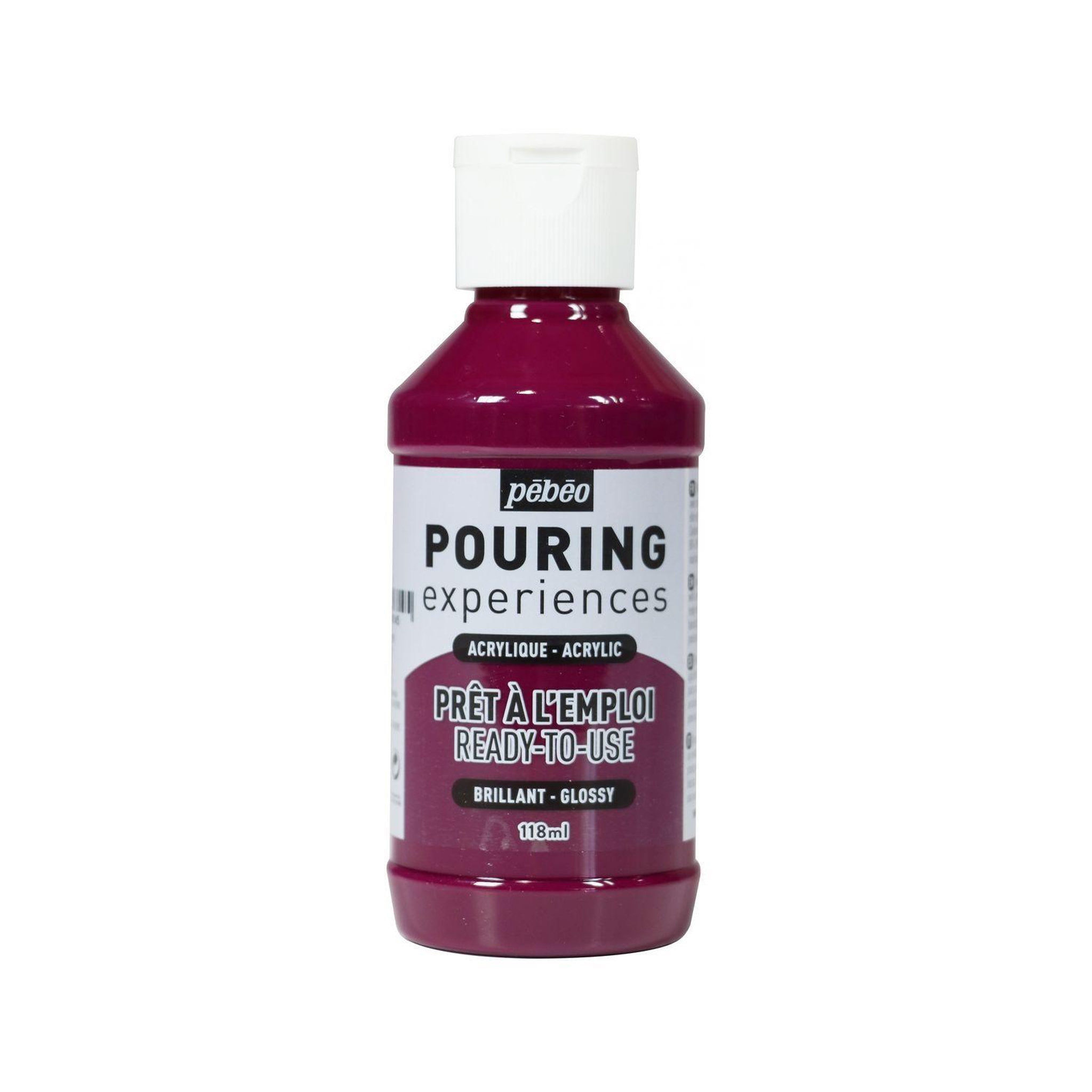 Voir la diapositive 1 : Pebeo Peinture pouring acrylique brillante - magenta - 118 ml