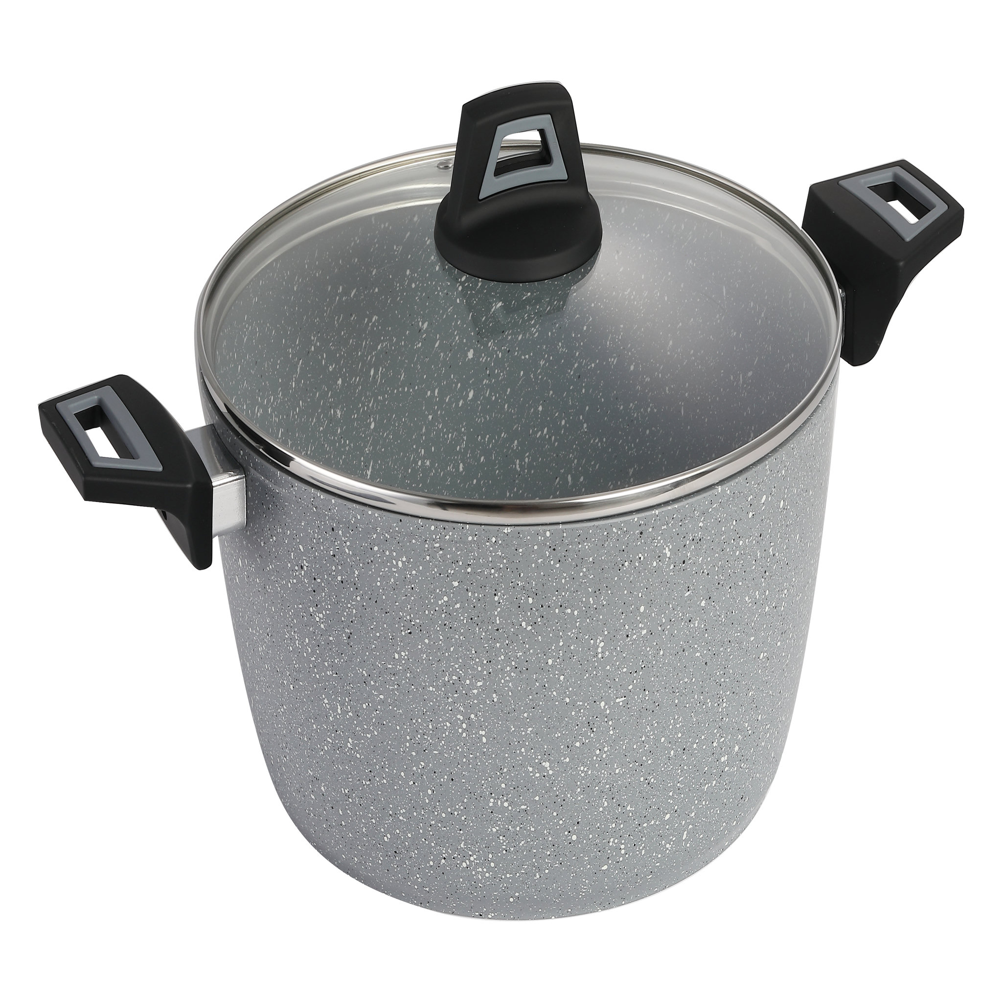 Arthur Martin Marmite 24cm gris moucheté en aluminium forgé