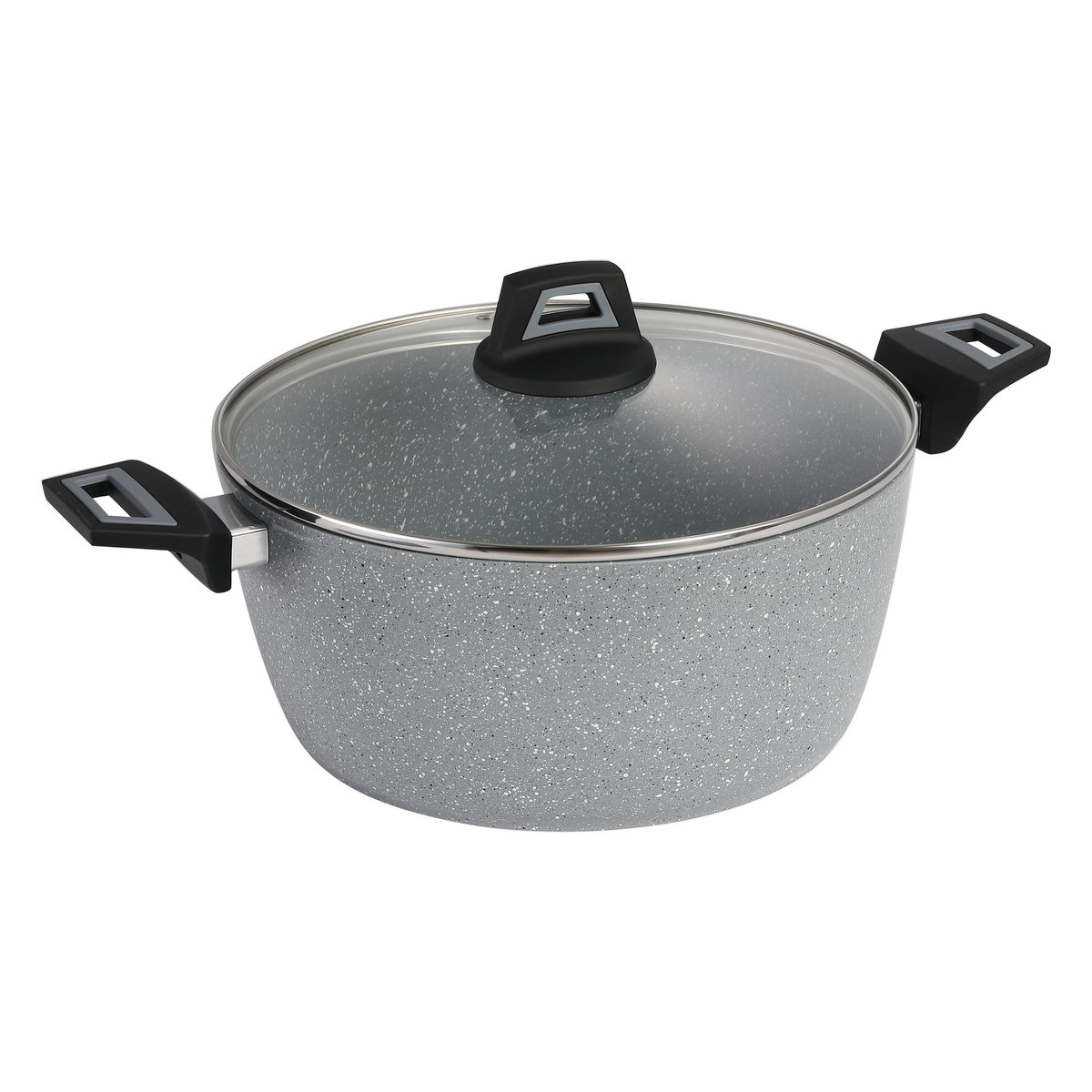 Arthur Martin Marmite 24cm gris moucheté en aluminium forgé