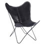 Voir la diapositive 1 : Paris Prix Fauteuil Design en Cuir  Papillon  92cm Noir