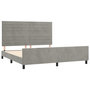 Voir la diapositive 4 : VIDAXL Cadre de lit sans matelas gris clair 160x200 cm velours