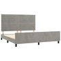 Voir la diapositive 4 : VIDAXL Cadre de lit sans matelas gris clair 160x200 cm velours