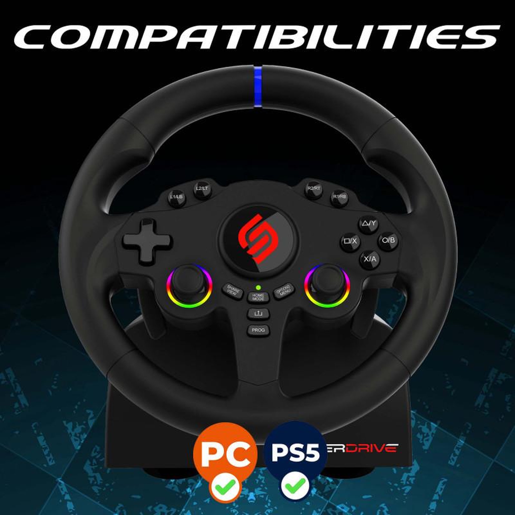 Voir la diapositive 3 : Subsonic 220 rs-5 volant ps5 et pc