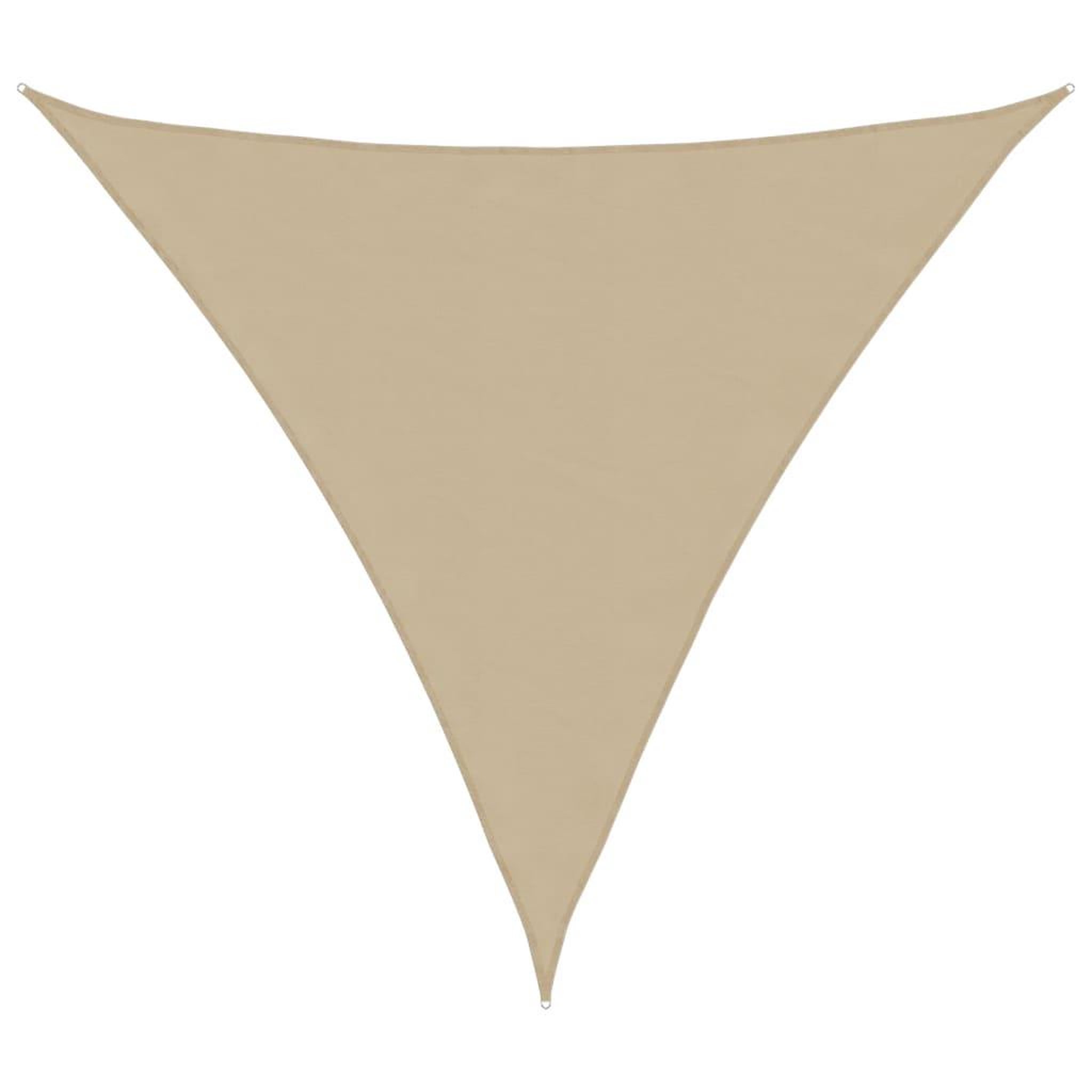 Voir la diapositive 1 : VIDAXL Voile de parasol tissu oxford triangulaire 5x5x5 m beige