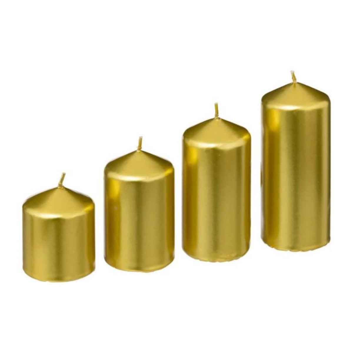 ATMOSPHERA Lot de 4 bougies  Avent  505g Or