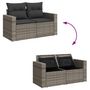Voir la diapositive 4 : VIDAXL Salon de jardin avec coussins 7 pcs gris resine tressee