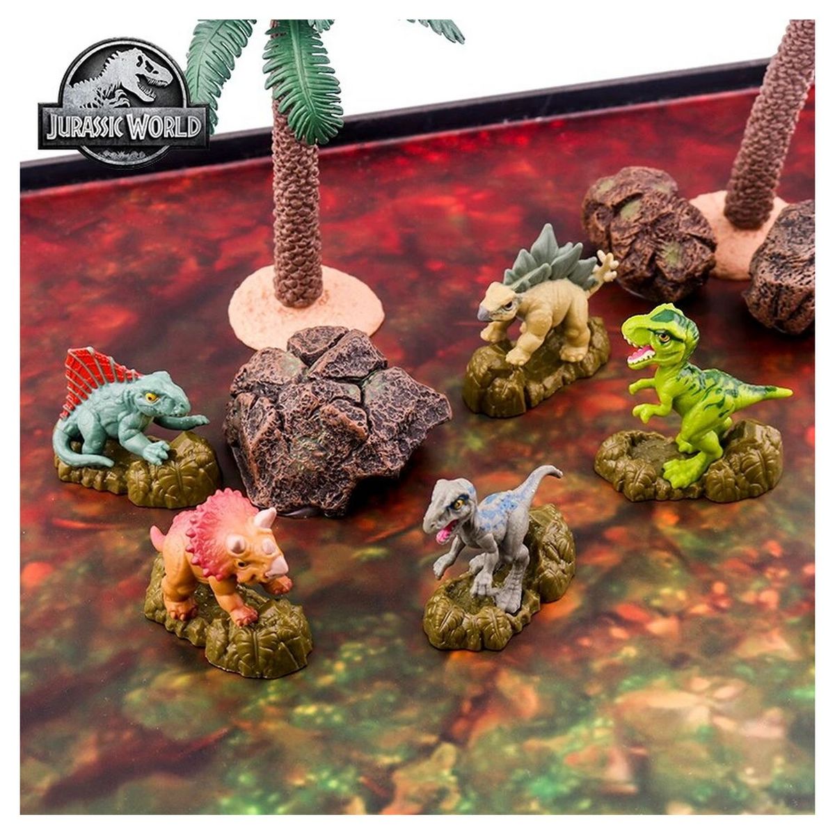 MATTEL Pack de 5 figurines Jurassic World 5 cm