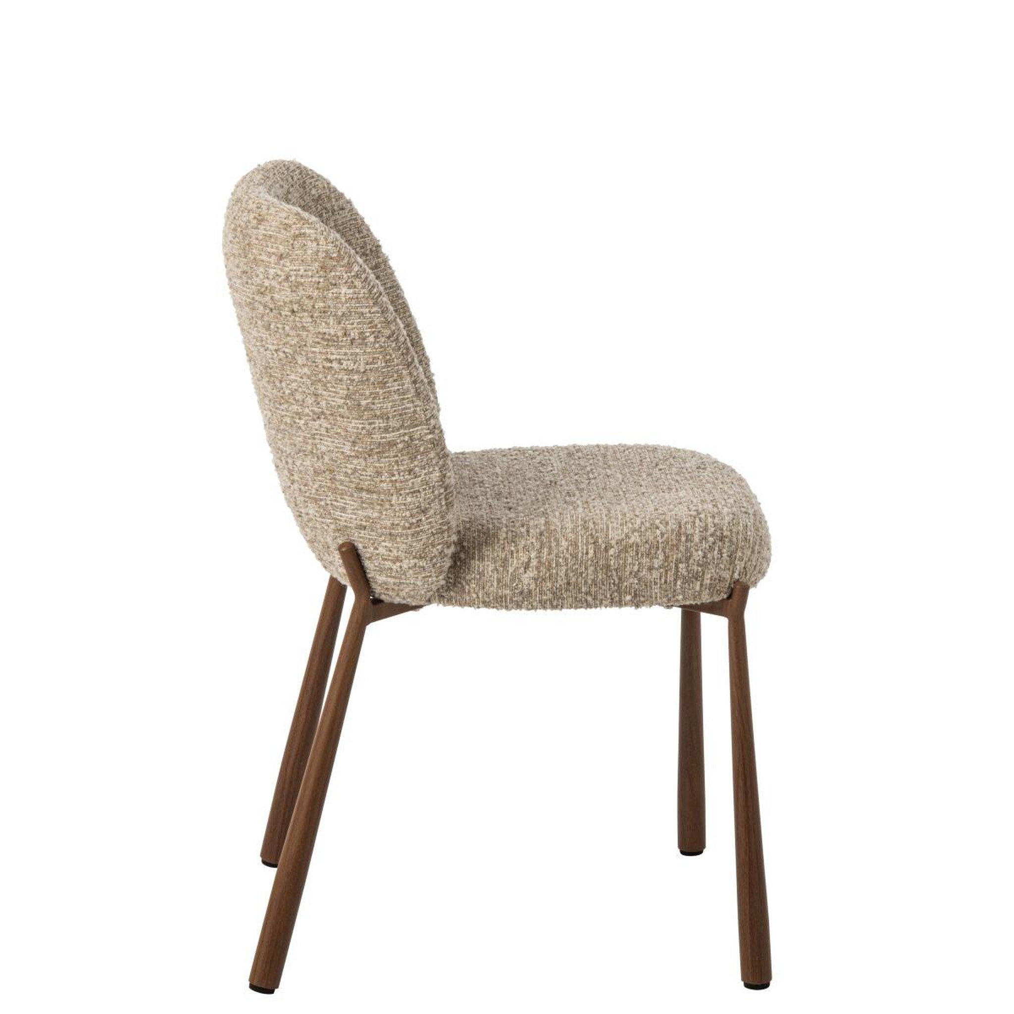 Voir la diapositive 3 : J-LINE Chaise design en tissu  célestin  73cm beige