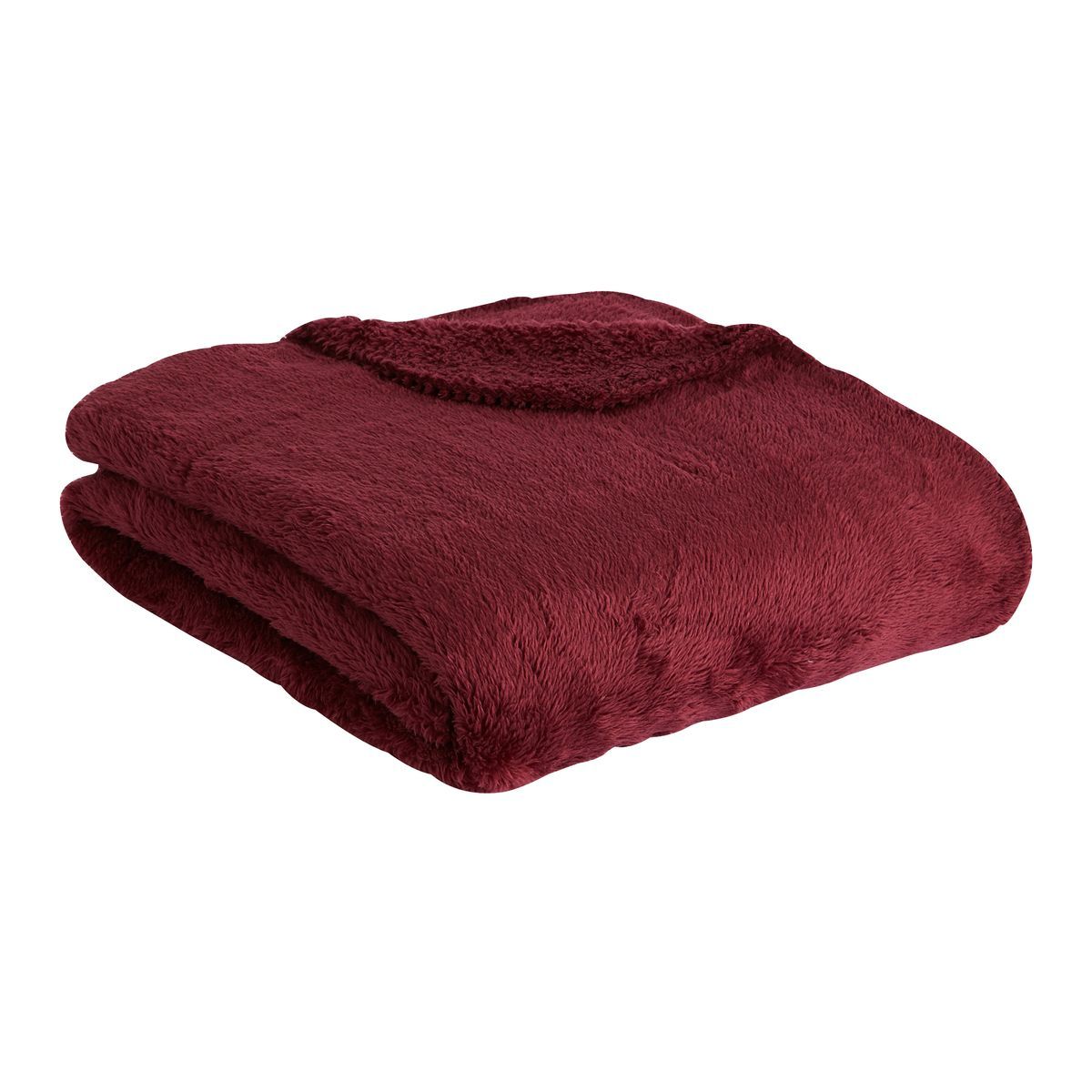 ACTUEL Plaid uni en sherpa en polyester