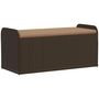 Voir la diapositive 2 : VIDAXL Banc de rangement et coussin marron 115x51x52 cm resine tressee