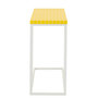 Voir la diapositive 3 : Paris Prix Table d'Appoint à Carreaux  Spia  60cm Jaune & Blanc