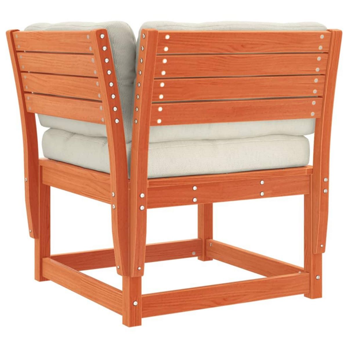 VIDAXL Salon de jardin 3 pcs avec coussins cire marron bois pin massif