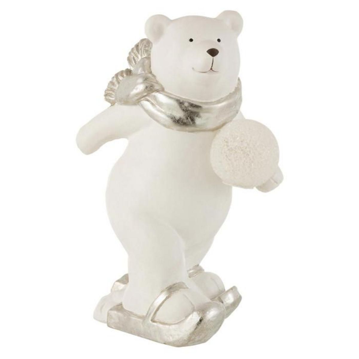 Paris Prix Statuette Déco Led  Ours Polaire Debout  36cm Blanc