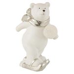 Paris Prix Statuette Déco Led  Ours Polaire Debout  36cm Blanc