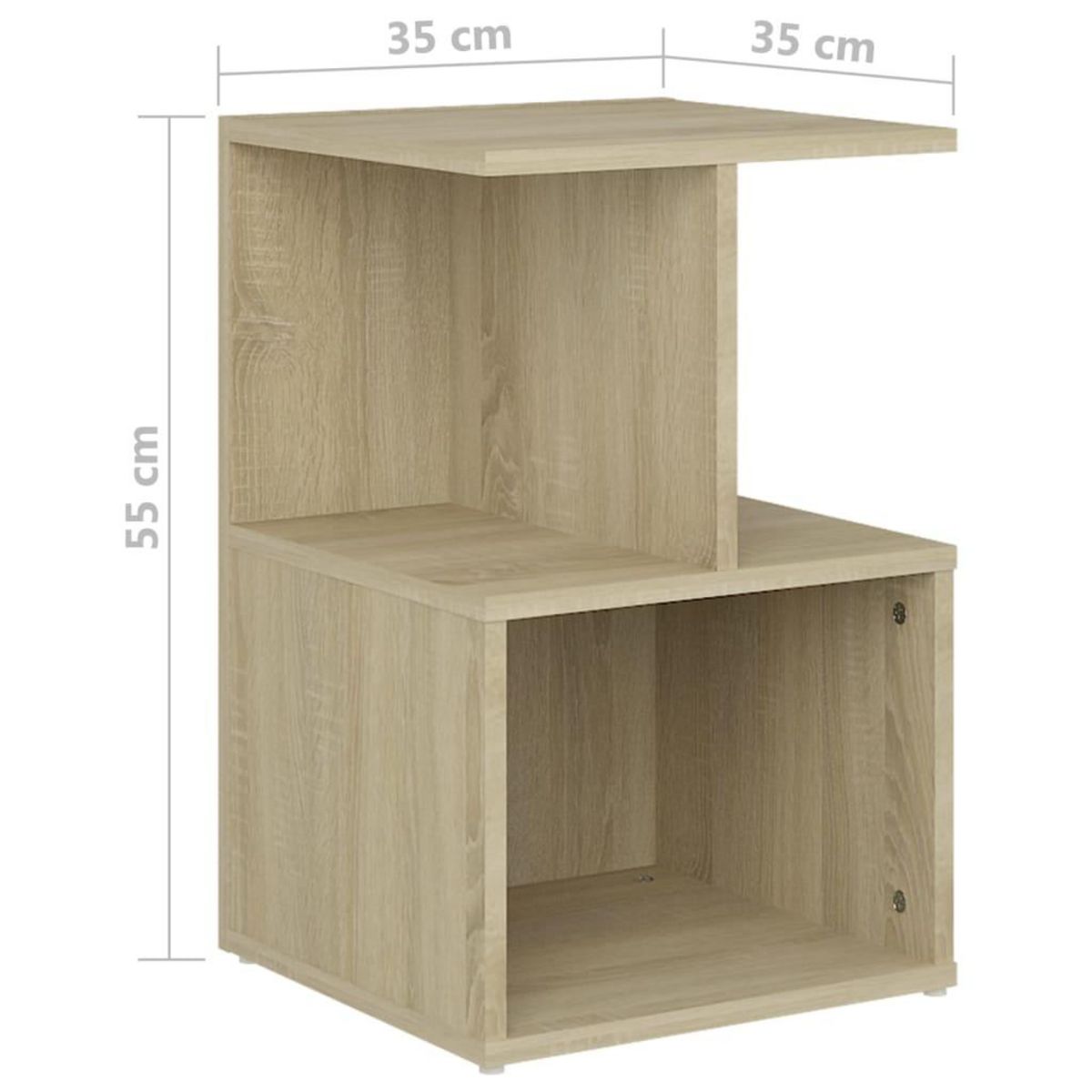 VIDAXL Table de chevet chene sonoma 35x35x55 cm bois d'ingenierie