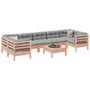 Voir la diapositive 1 : VIDAXL Salon de jardin 8 pcs avec coussins sapin douglas solide