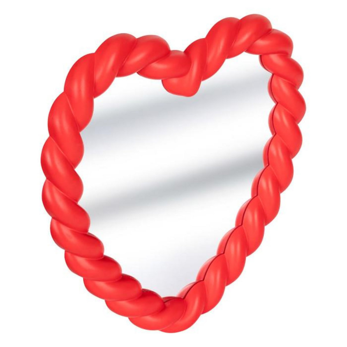Atmosphera Kids Miroir Enfant Cœur Torsadé  Amour  33cm Rouge