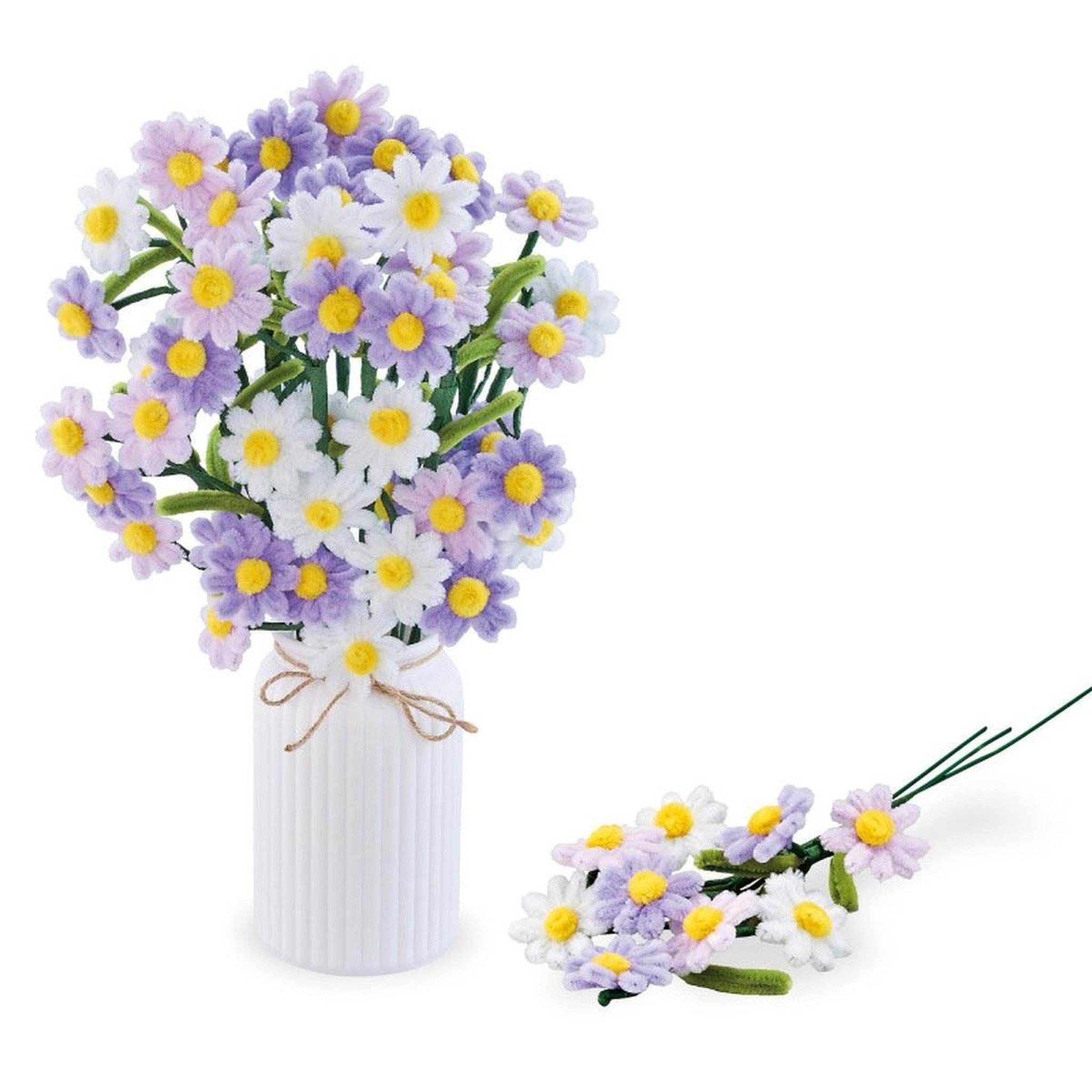 GREENSLIDE Maquette Green Slide - Bouquet de Fleurs - DIY - Marguerites - Vase Plastique