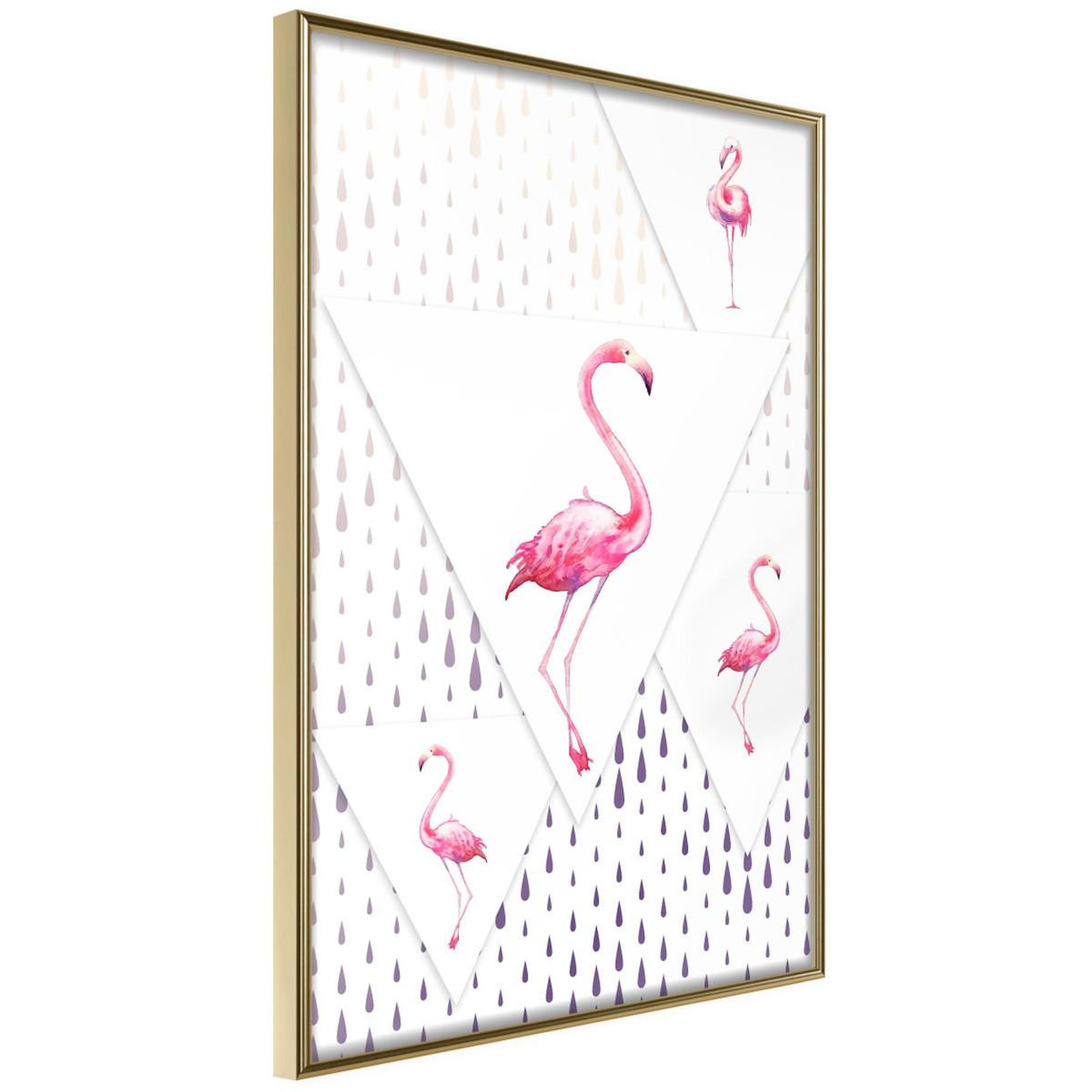 Paris Prix Affiche Murale Encadrée  Flamingos and Triangles